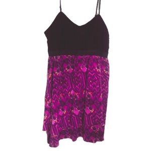 ELLE Purple/Black Layered Bustier Dress Size Large
